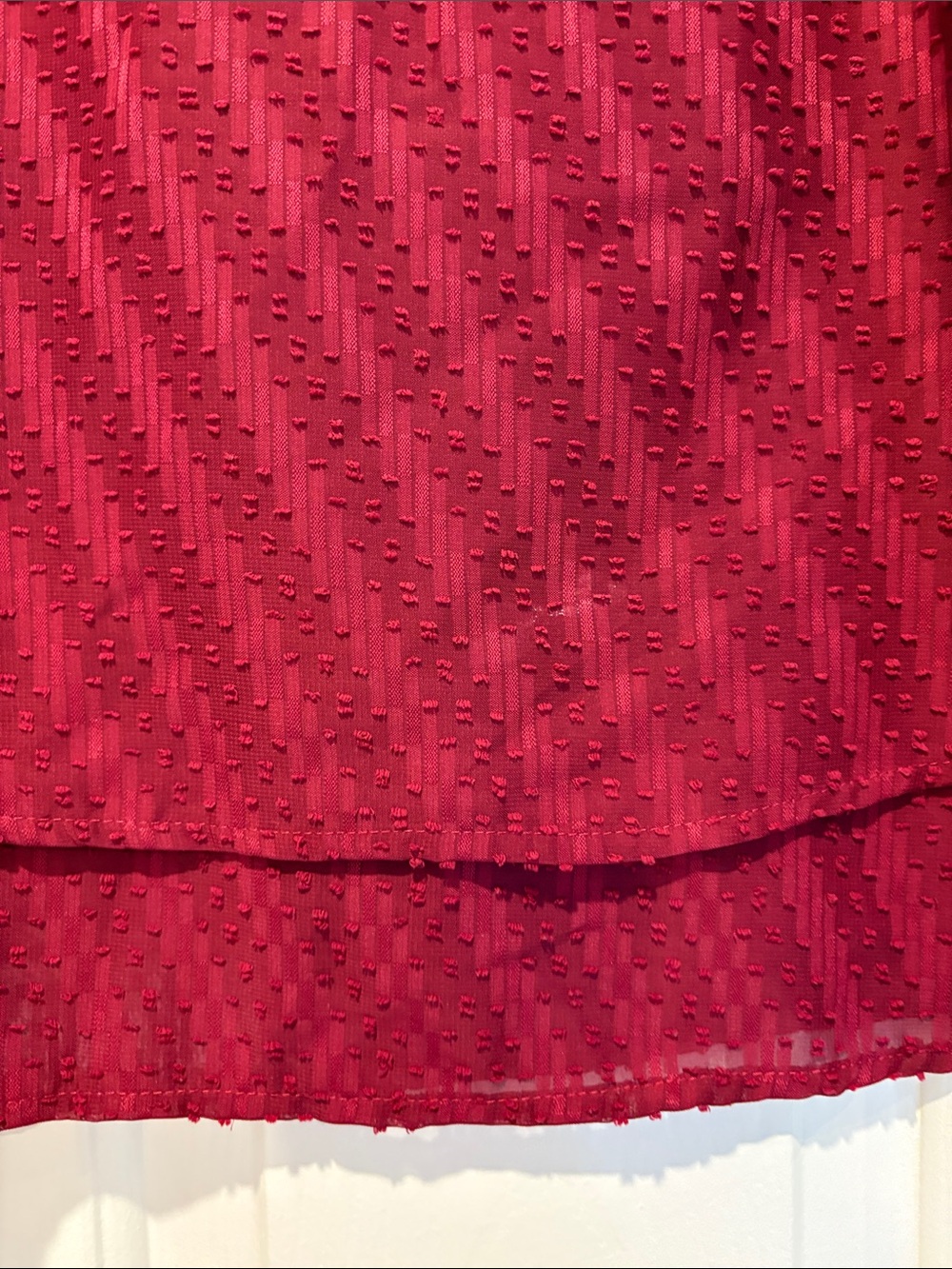Banana Republic Red Textured Sleeveless Blouse size Small - Picture 4 of 7